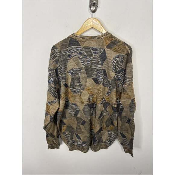 Vintage Tundra 90s Men XL Zig Zag Knit Sweater Pullover Hip Hop - Picture 5 of 5